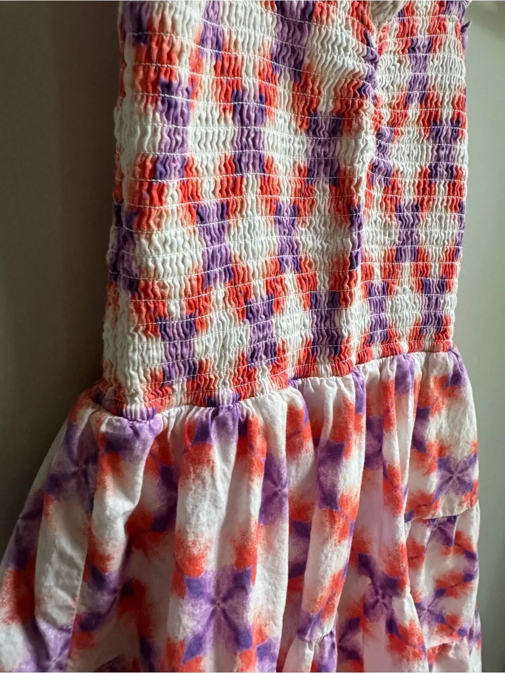 Janie and Jack Pink & Purple Tie-Dye Smocked Sundress Beach Sunday Dress